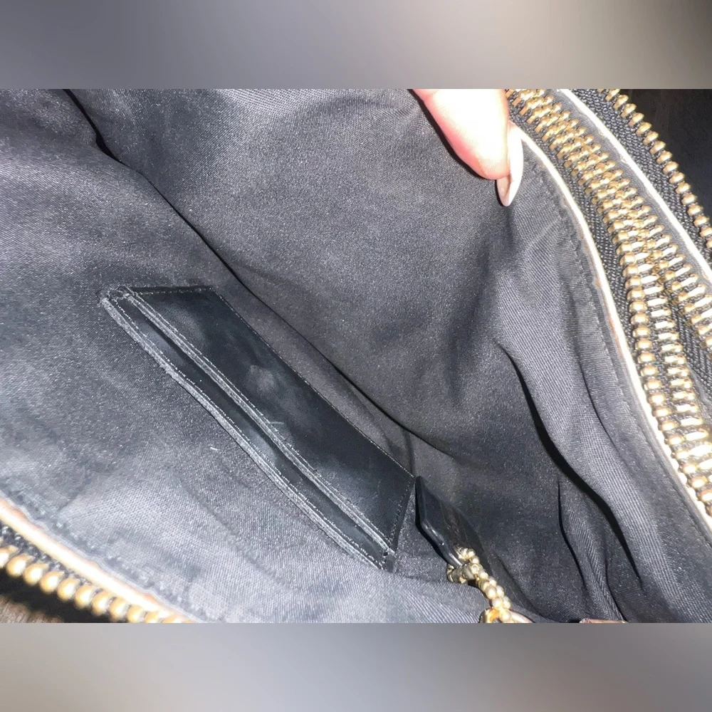 Coach Mini Black White & Gray Color Block Borough Triple Compartment Cross Body - Picture 5 of 15